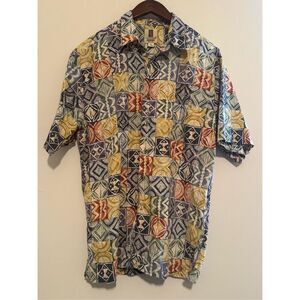 VTG Tori Richard Honolulu Men’s Multicolor Hawaiian Button-Down Shirt - Large